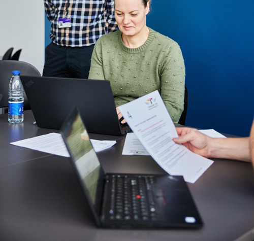 Kursister på ledelseskursus