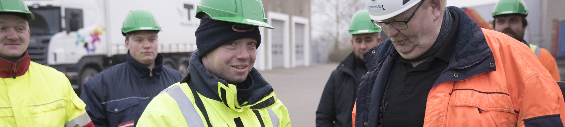Chauffører ved lastbiler