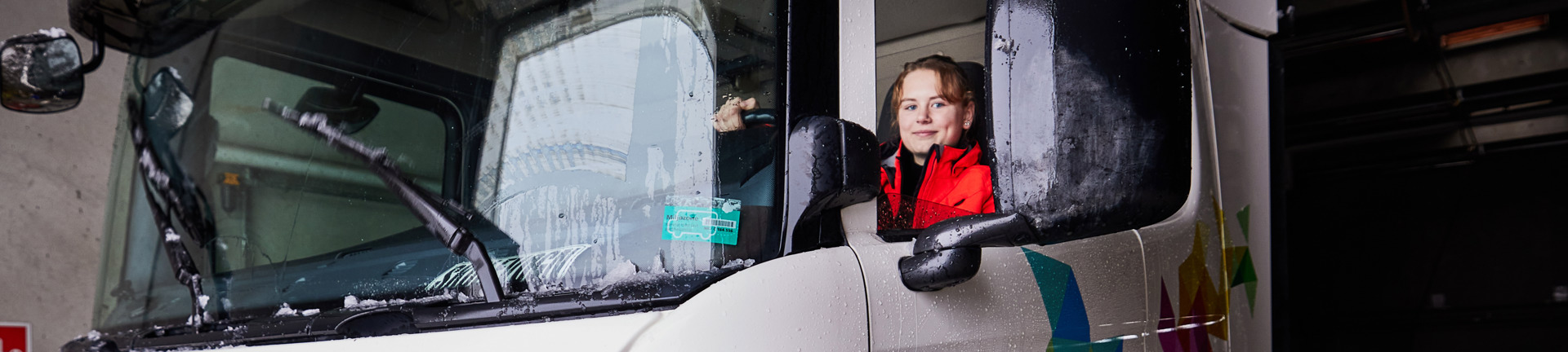 Lastbil klar til at køre